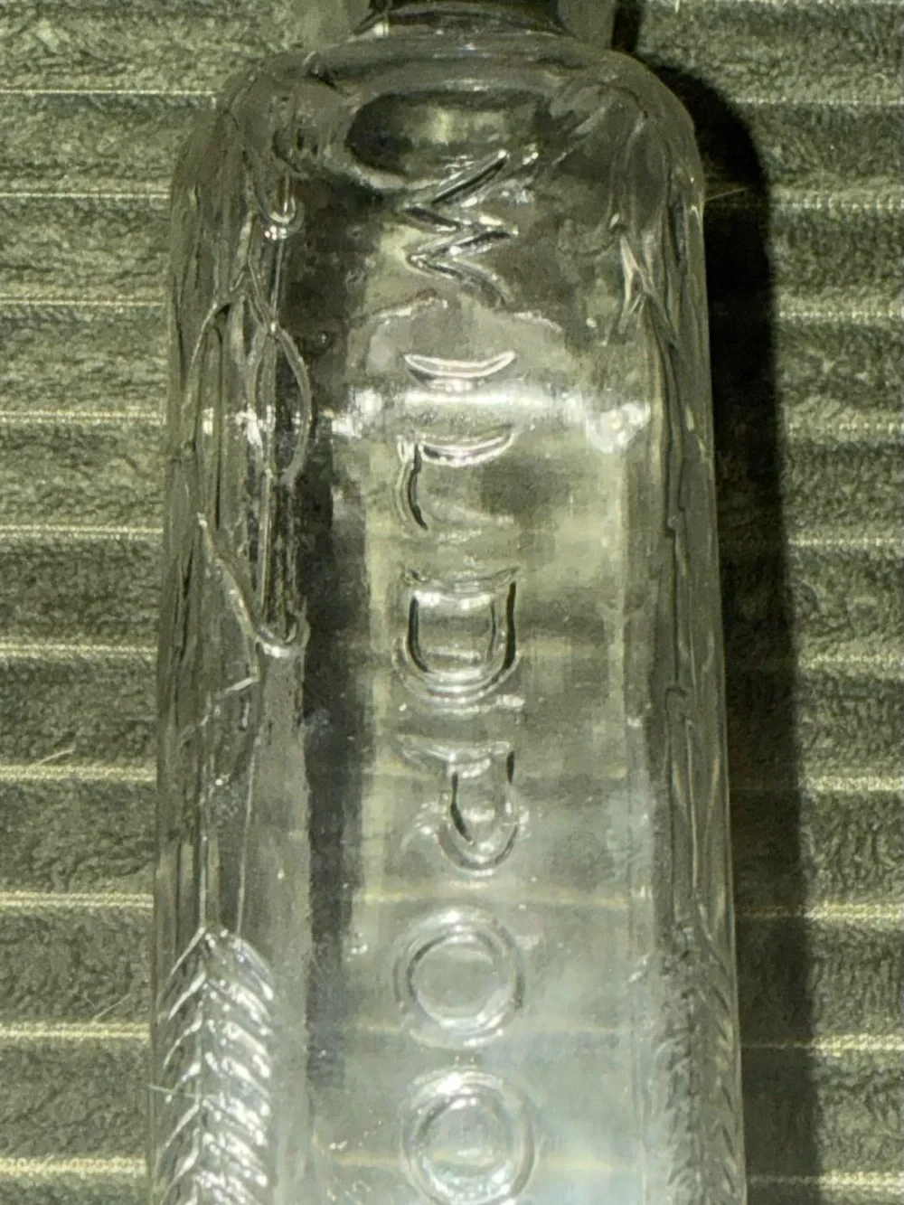 Clear Glass 19th century Bottle  - Home Accents
